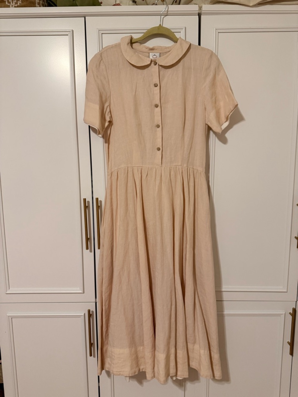Son de flor Classic Dress, Short Sleeve - Seashell White / M